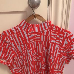 Birds of North America Blue Orange Crop Top